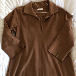 Ann Mashburn Suede tunic with pockets M
